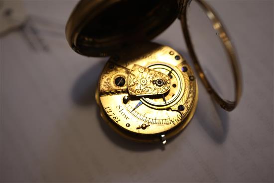 A George III gold keywind pocket watch by Jos. Cording, Holburn, London,